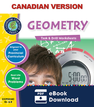 Geometry - Grades 6-8 - Task & Drill Sheets - Canadian Content