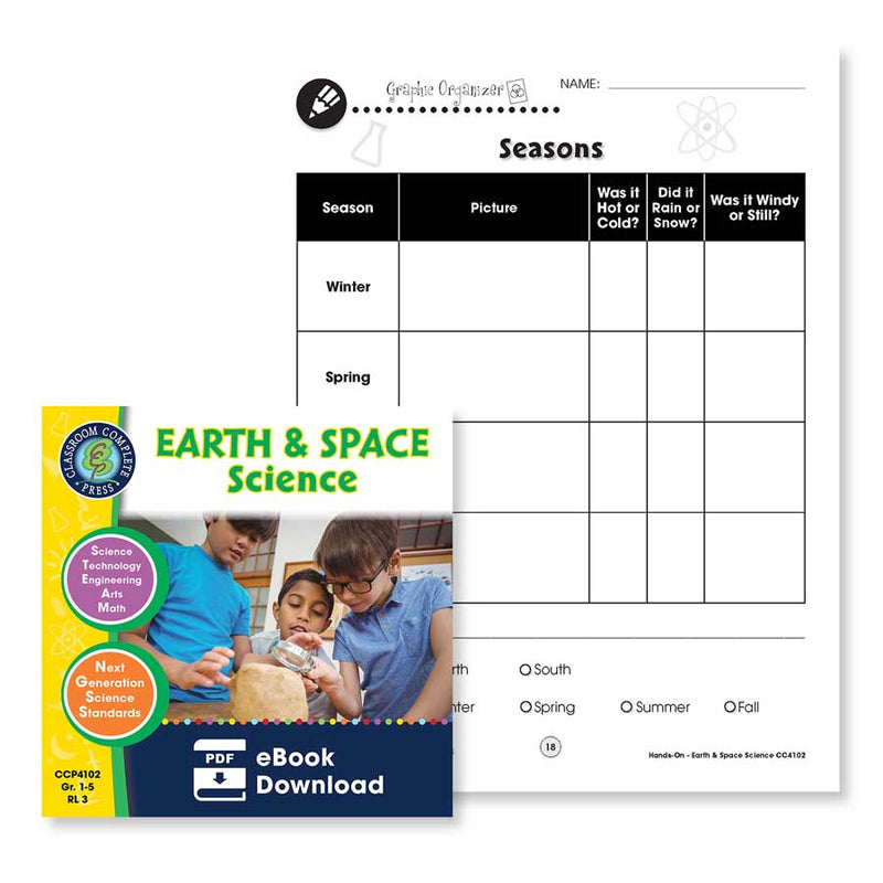 Earth & Space Science: Seasons Tracker Graphic Organizer - WORKSHEET