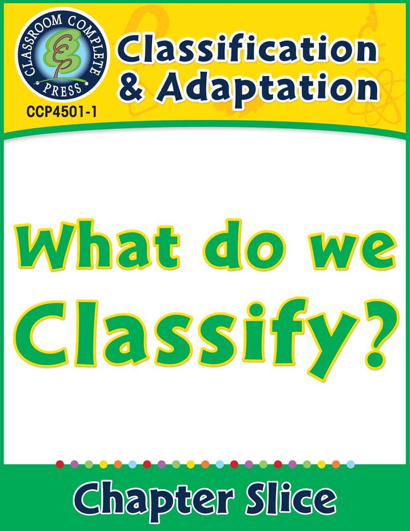 Classification & Adaptation: What Do We Classify? Gr. 5-8