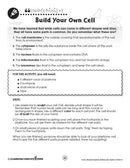 Cells, Skeletal & Muscular Systems: Build Your Own Cell Hands-On Activity - WORKSHEET