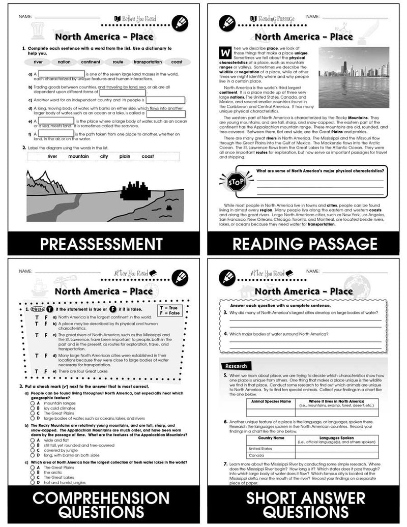 North America: Place Gr. 5-8