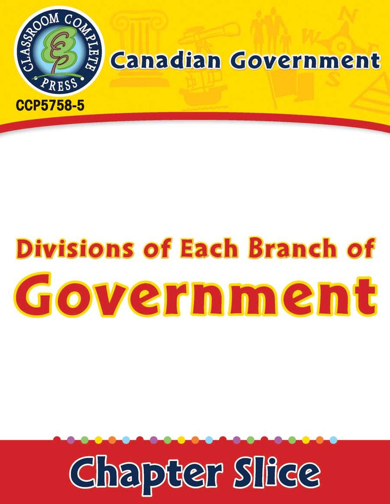 Canadian Government: Divisions of Each Branch of Government