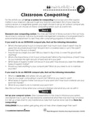 Prevention, Recycling & Conservation: Classroom Composting - WORKSHEET