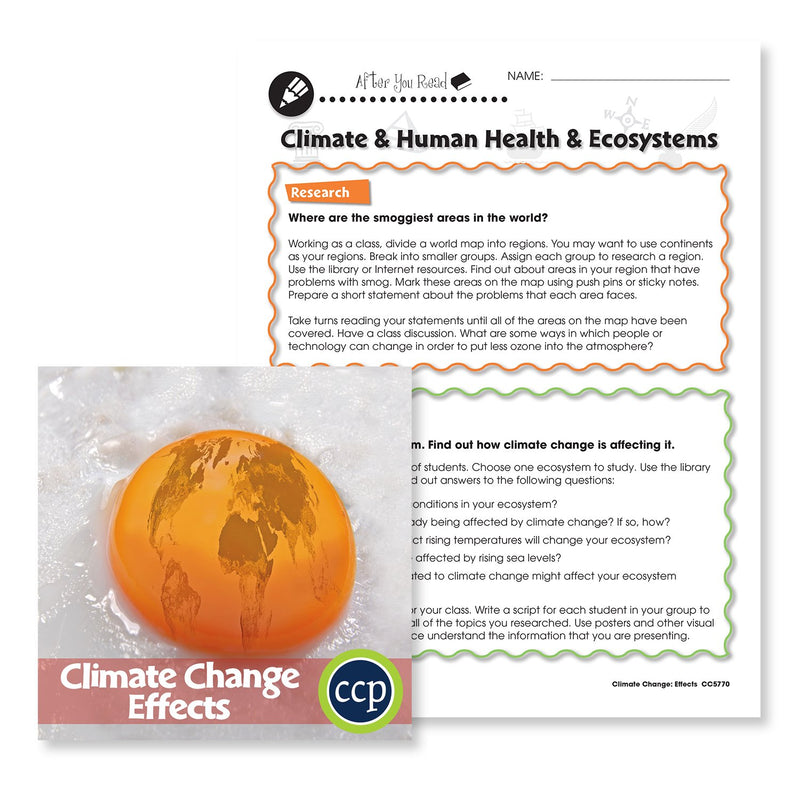 Climate Change: Effects: Climate, Human Health, Ecosystems Research - WORKSHEET