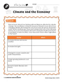 Climate Change: Effects: Climate and the Economy Research - WORKSHEET