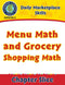 Daily Marketplace Skills: Menu Math and Grocery Shopping Math Gr. 6-12