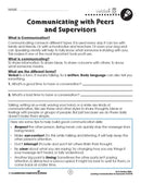 Learning Communication & Teamwork: Non-Verbal Communication & Team-Building Exercises - WORKSHEET