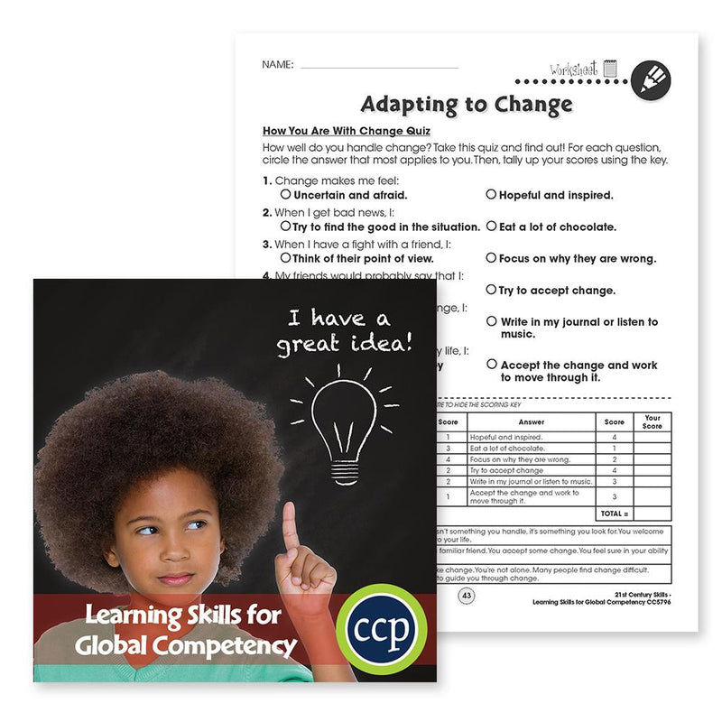 Learning Skills for Global Competency: How You Are With Change Quiz - WORKSHEETS
