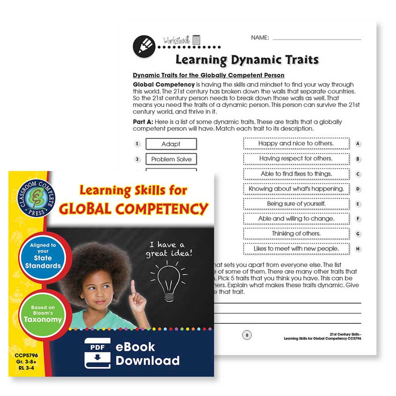 Learning Skills for Global Competency: Dynamic Traits for the Globally Competent Person - WORKSHEET