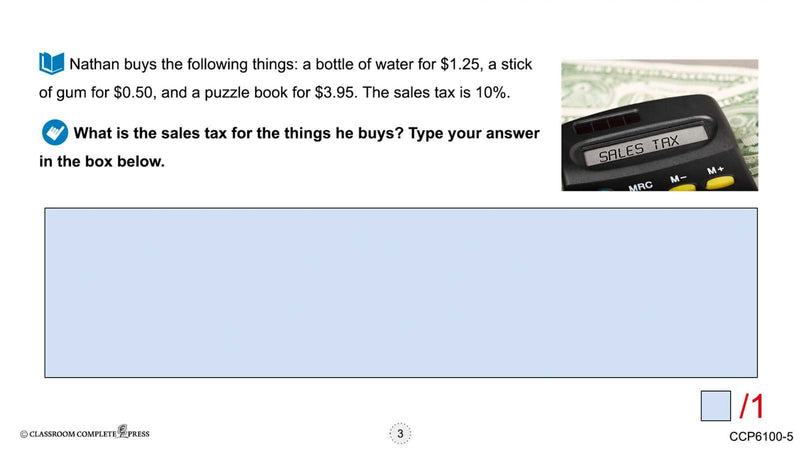 Daily Marketplace Skills: Calculating Sales Tax - Google Slides (SPED)