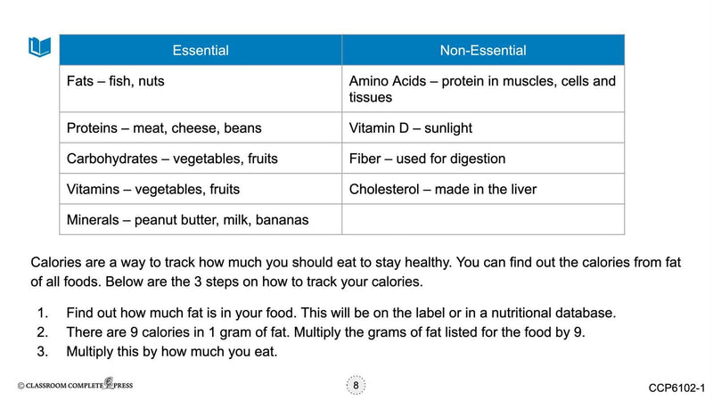 Daily Health & Hygiene Skills: Healthy Nutrition & Meal Planning - Google Slides (SPED)