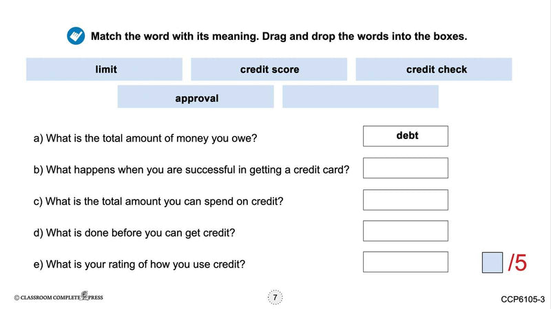 Practical Life Skills - Managing Money: Managing Credit - Google Slides (SPED)