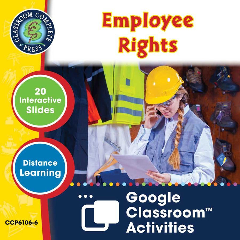 Practical Life Skills - Employment & Volunteering: Employee Rights - Google Slides (SPED)