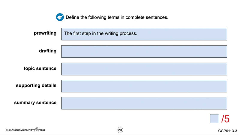 How to Write a Paragraph: Prewriting Practice & Drafting Your Paragraph - Google Slides