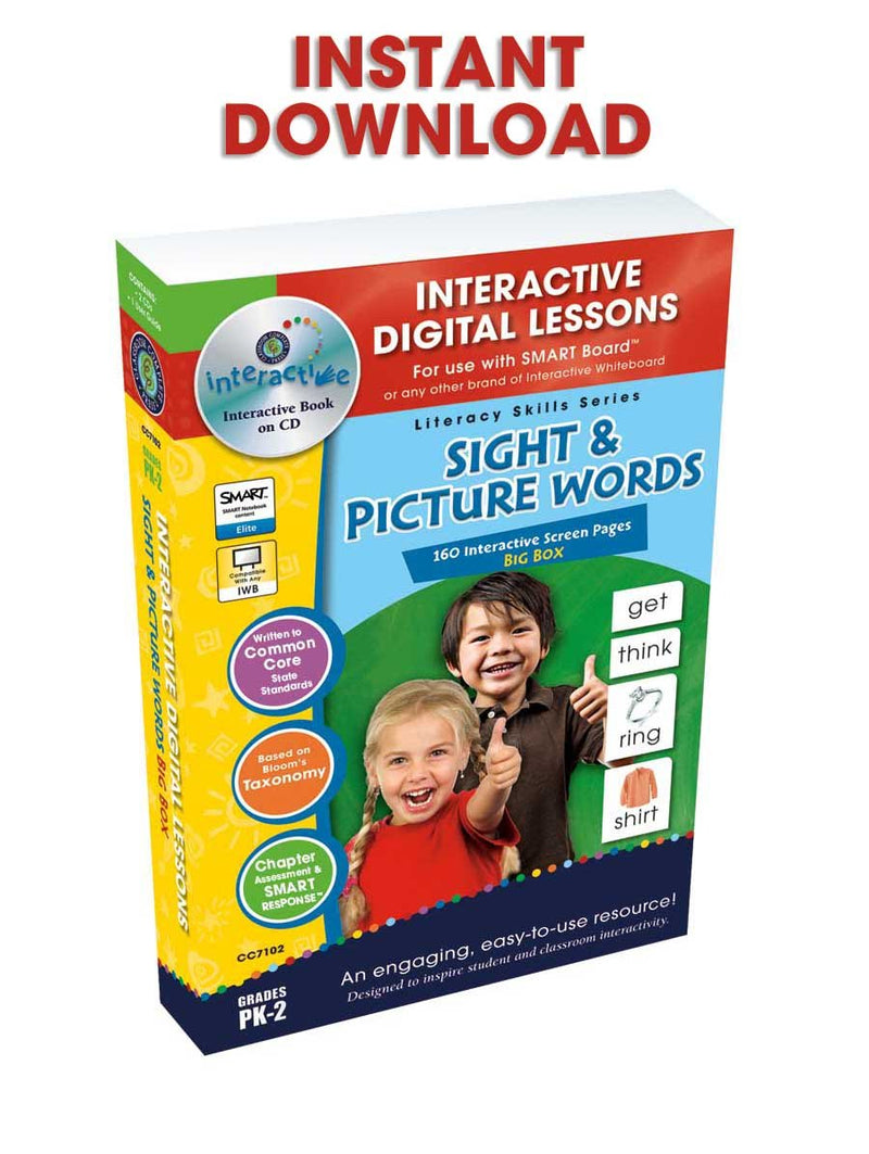 Sight & Picture Words Big Box - Digital Lesson Plan