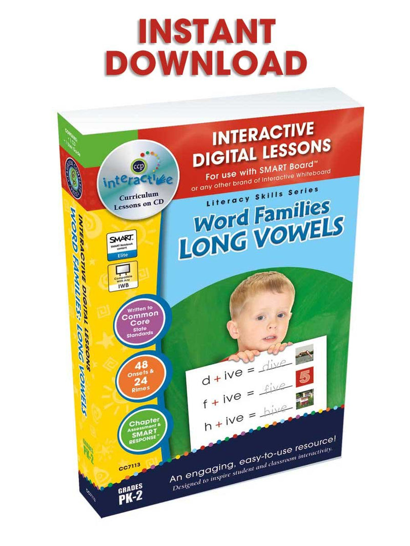 Word Families: Long Vowels - Digital Lesson Plan
