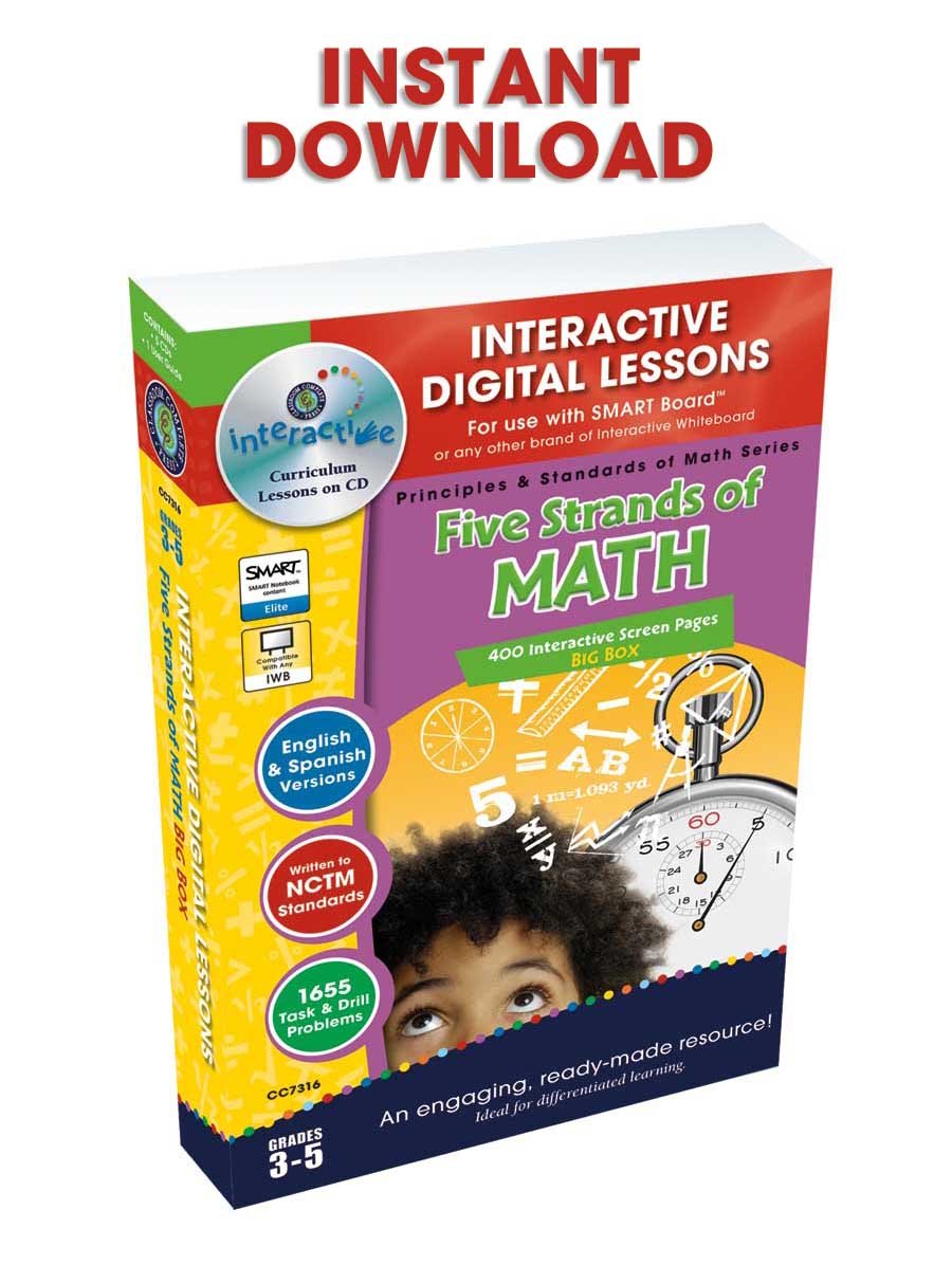 Five Strands of Math Big Box - Grades 3-5 - Digital Lesson Plan ...