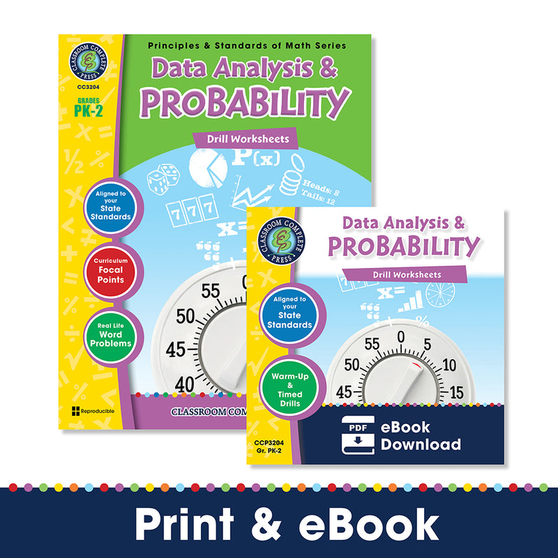 Data Analysis & Probability - Grades PK-2 - Drill Sheets