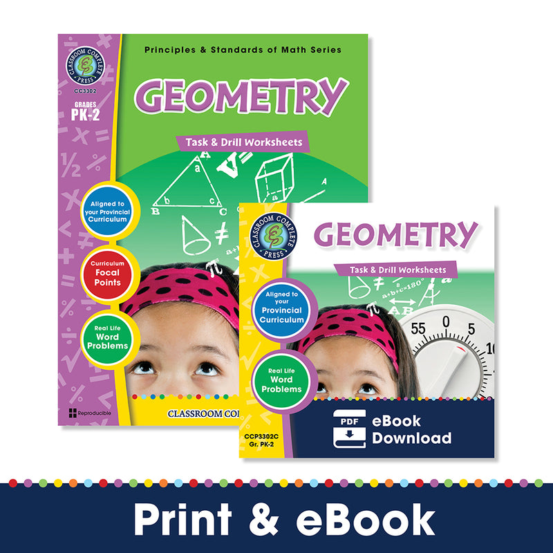 Geometry - Grades PK-2 - Task & Drill Sheets - Canadian Content