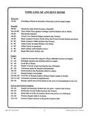 Ancient Rome: Timeline of Ancient Rome - WORKSHEET