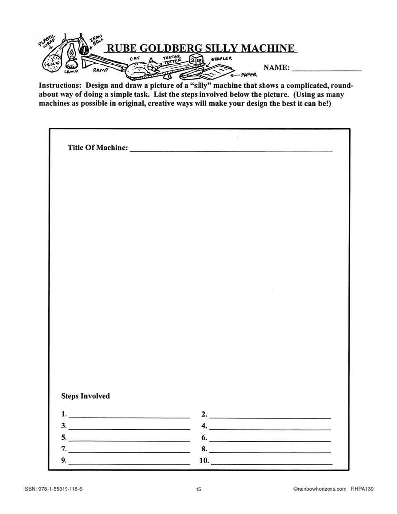 Forces On Structures: Rube Goldberg Silly Machine - WORKSHEET