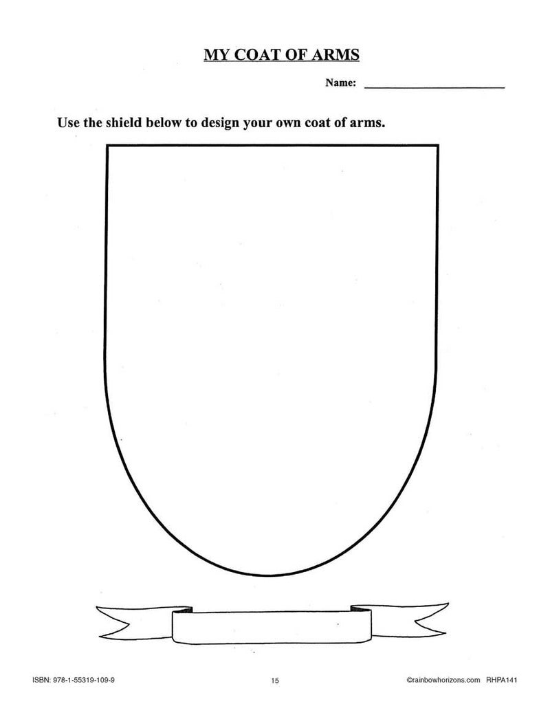 Printable Template Of A Shield