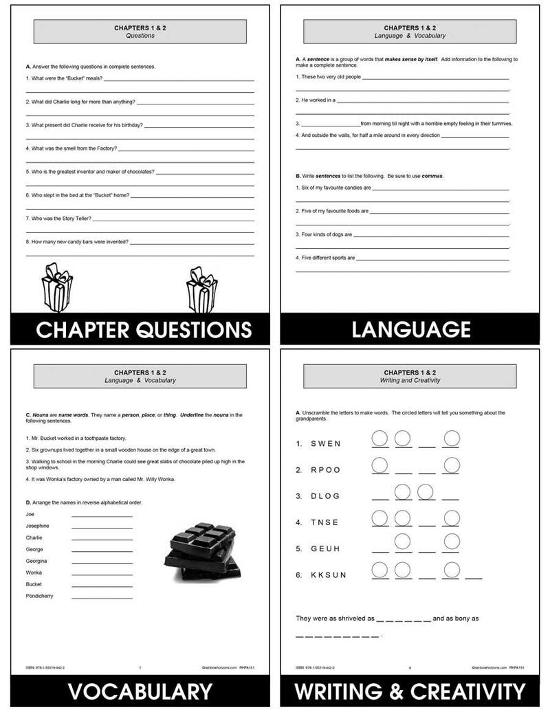 Charlie & The Chocolate Factory (Novel Study) - CHAPTER SLICE – CLASSROOM COMPLETE PRESS charlie-the-chocolate-factory-novel-study-chapter-slice-classroom-complete-press