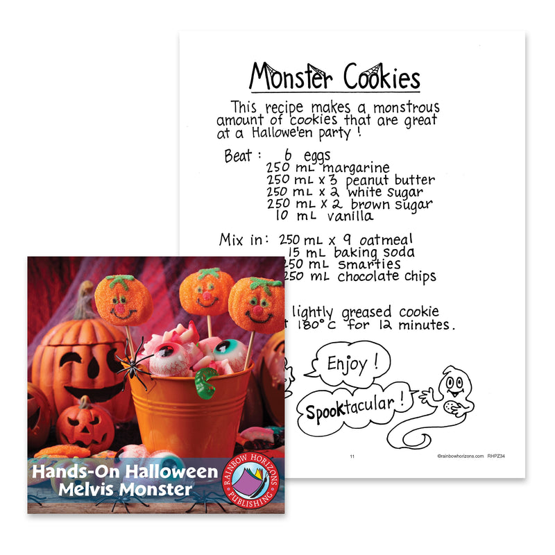 Hands-On Halloween: Monster Cookies Recipe - WORKSHEET